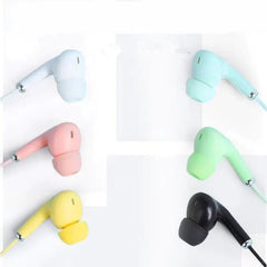 Macaron Color Wired Noise Reduction Earbuds with Mic