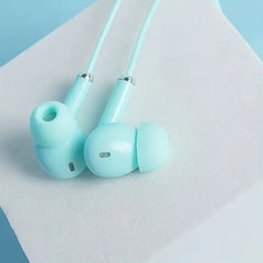 Macaron Color Wired Noise Reduction Earbuds with Mic